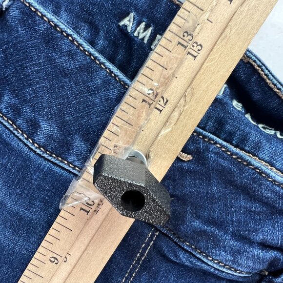 American Eagle Jeans Women 37x31* High Rise Artist Flare Dark Blue Denim Tag 18R - Picture 15 of 16